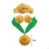 4 Pieces Dubai Jewelry Set, Necklace Earrings Ring Bracelet African Ladies Luxurious for Wedding