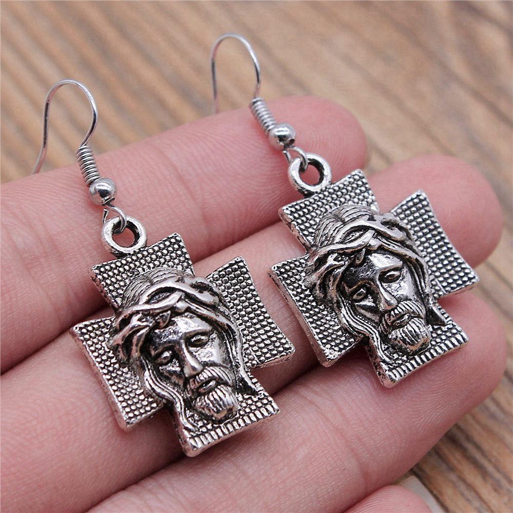 Casual Handmade Cross Amulet Drop Earrings Thoughtful Friendship Gift for Office Wear