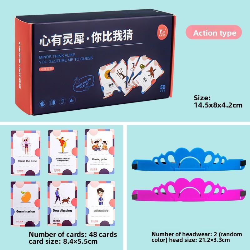 Kids Brain Teaser Card Set For Family Bonding Classroom Activity синий