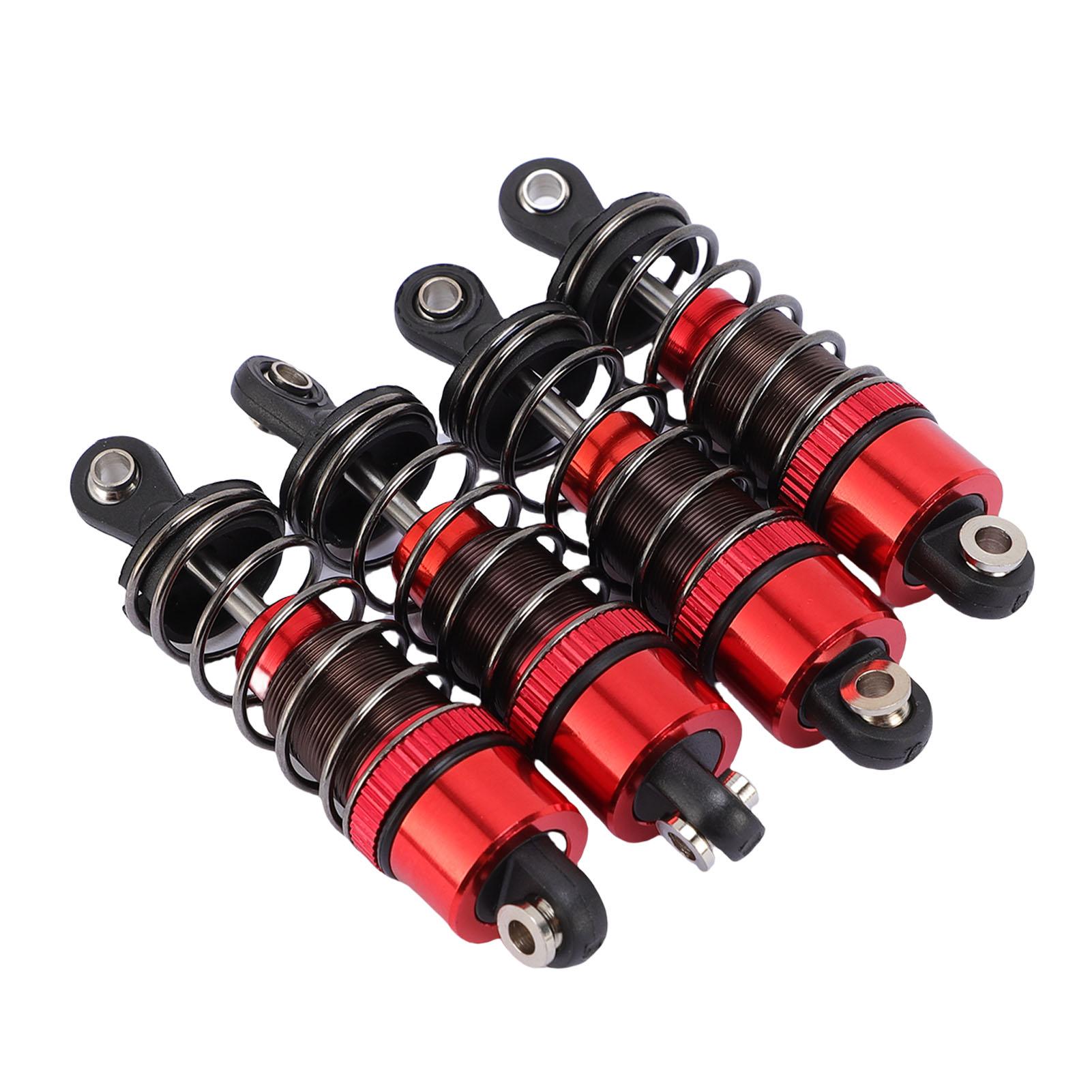 

RC Car Shock Absorbers Kit 62mm Absorbing Vibration Aluminium Alloy Shock Absorber Damper Set for 1 10 RC Crawler Red червоний