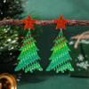 Europäische & Amerikanische Liebesherz Acryl Weihnachtsbaum Ohrringe für Damen