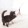 Cat Toys Long Rod Steel Wire Feather Bells Bite-resistant Handheld Cat Teaser Self-Hi Bored Cat Toys Pet Toys