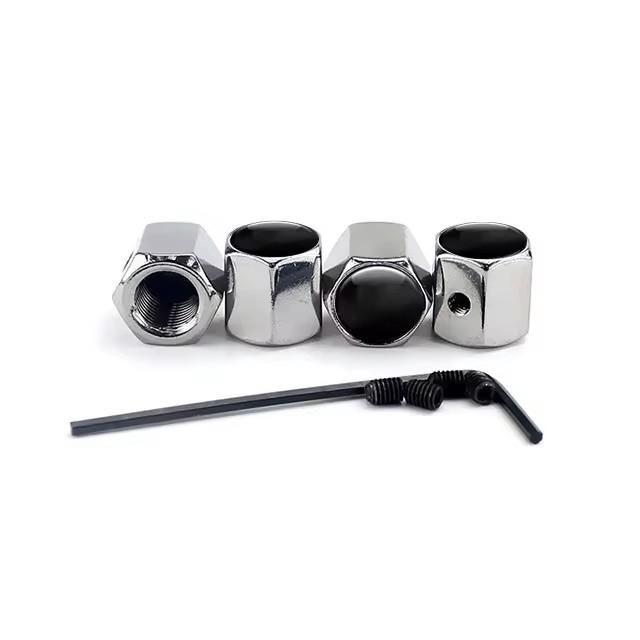 AUP1 4PCS/Set New Metal No Logo Car Wheel Tire Valve Caps Covers Dust-proof Auto Parts For Car Truck Bicycles Motorcycles Accessories