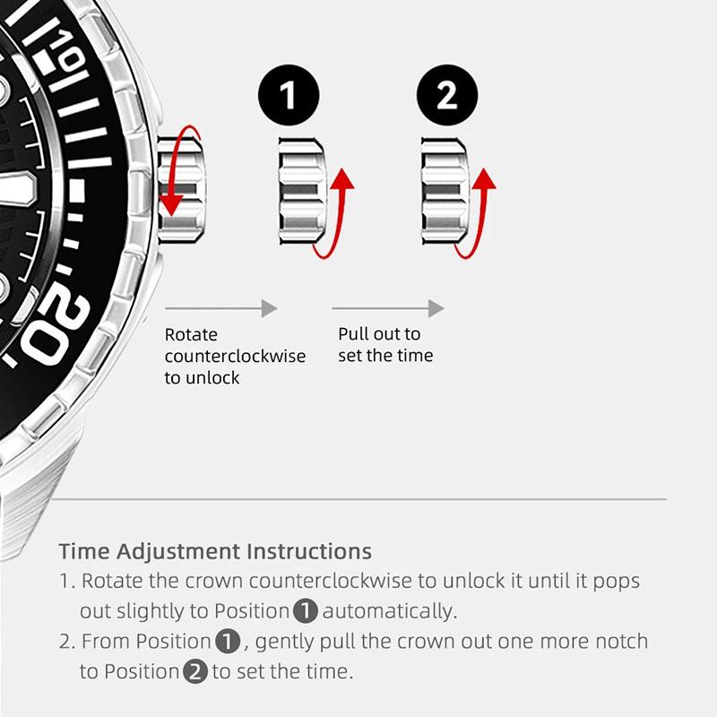 NORTH EDGE 2025 Neue TRITON Solarbetriebene Taucheruhr Herren Luxus Quarzuhren für Herren 316L Edelstahlgehäuse Wasserdicht 300M