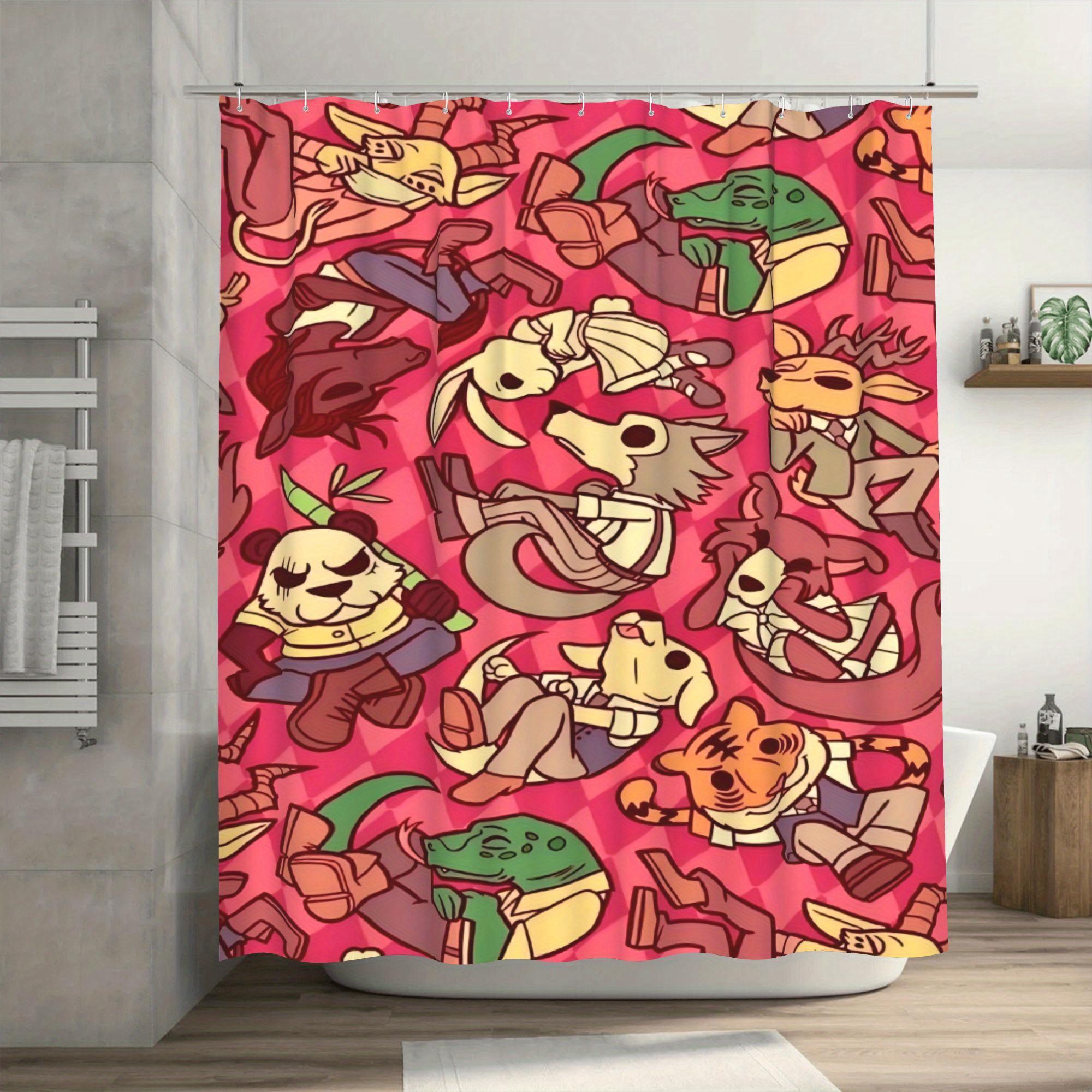 

Beastars Cartoon Anime Shower Curtain With Vibrant Animal Designs - Durable Polyester, Machine Washable, Easy Hang Grommets W60H190(CM)-1 Pcs