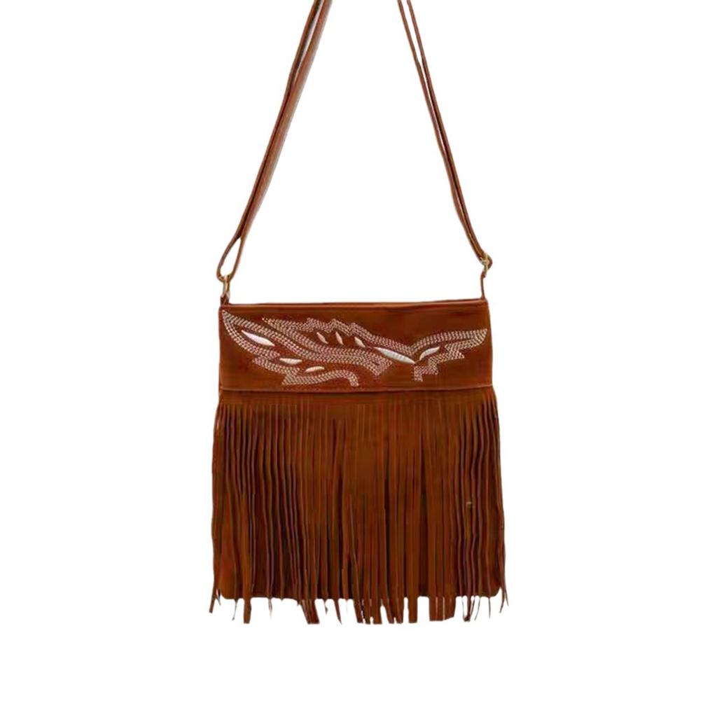 Böhmische Quastentasche Western Denim Xinjiang Reise Umhängetasche Coole Quastentasche