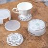 DIY Crystal Epoxy Resin Coaster Round Coaster Box Storage Box Silicone Mirror Mold Silicone Tray Mold