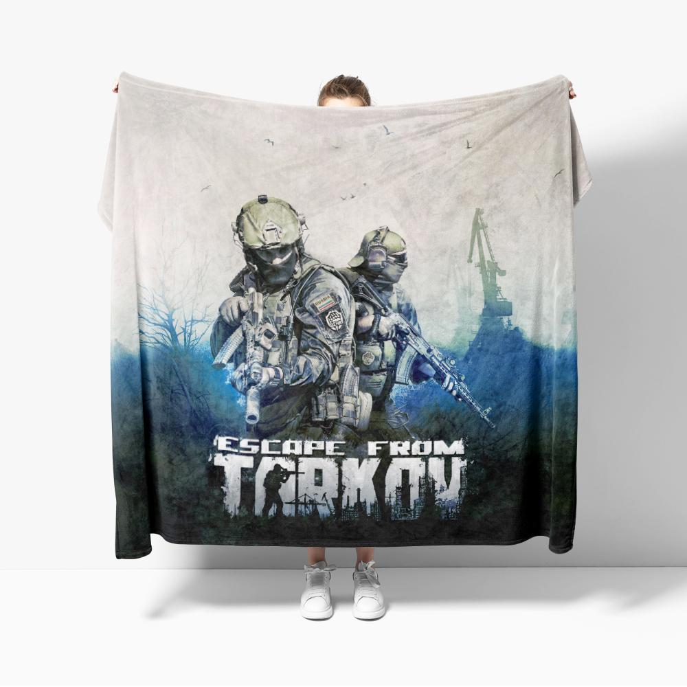 Escape from Tarkov Scav PMC Mappa Coperta di Flanella Decorazione Coperte Creative Accogliente Morbida Leggera per Divano