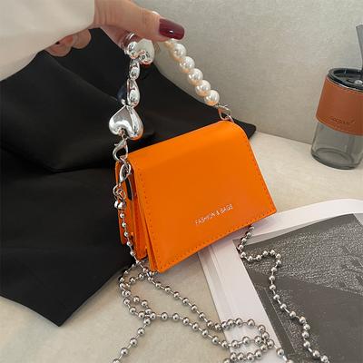 This Year's Popular Bag New 2025 Small Fragrance Pearl Handbag Women's Shoulder Crossbody Chain Small Square Bag Pu