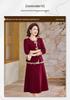 2026 Fashionable Slimming Spring/Autumn Fake Two-Piece Long Sleeve Dress for Middle-Aged Women