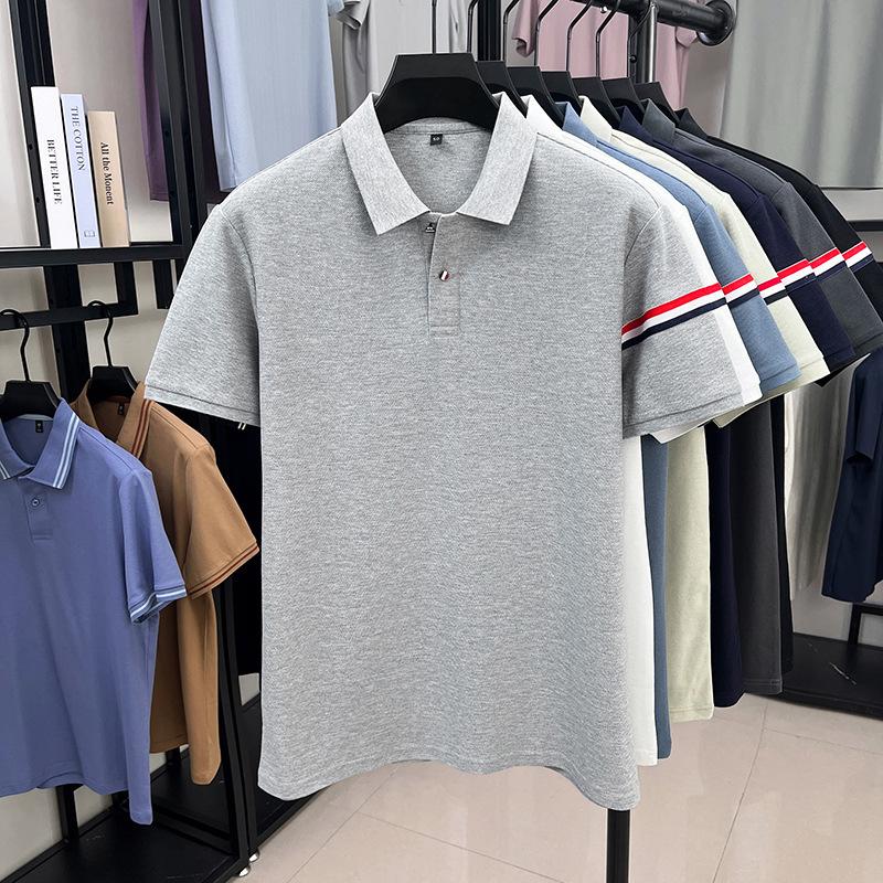 [Hong Kong Goods Withdrawal] Simple And Atmospheric Thin Short-Sleeved Men'S Polo Shirt Business And Leisure Spot