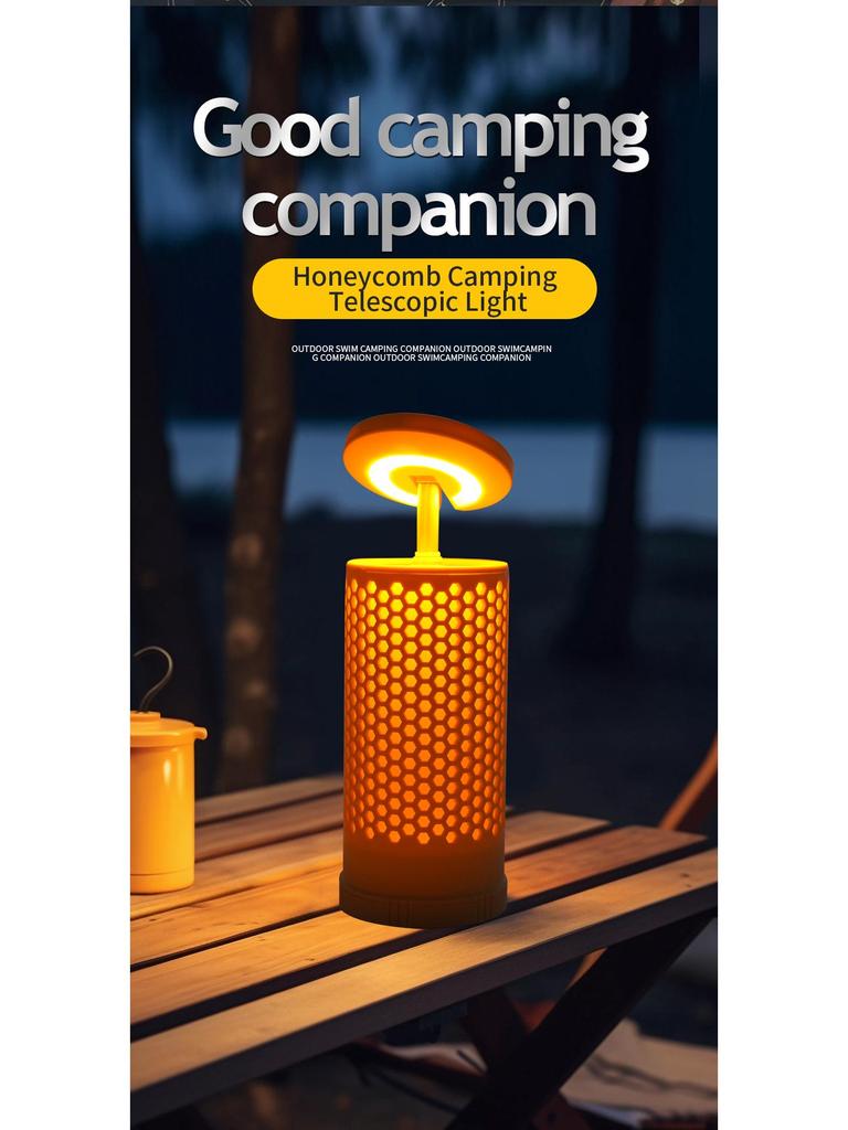 Rechargeable Telescopic Camping Lantern with Dual Color Temperature