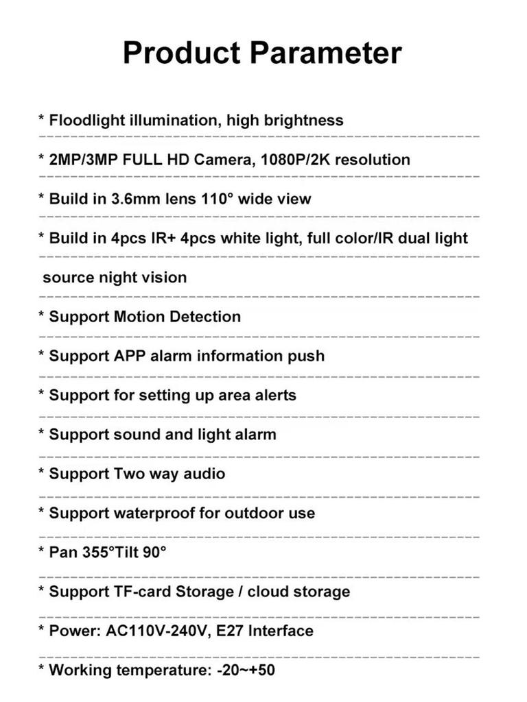 iCSee E27 Wireless HD Bulb Camera - Indoor WiFi Remote Monitor.