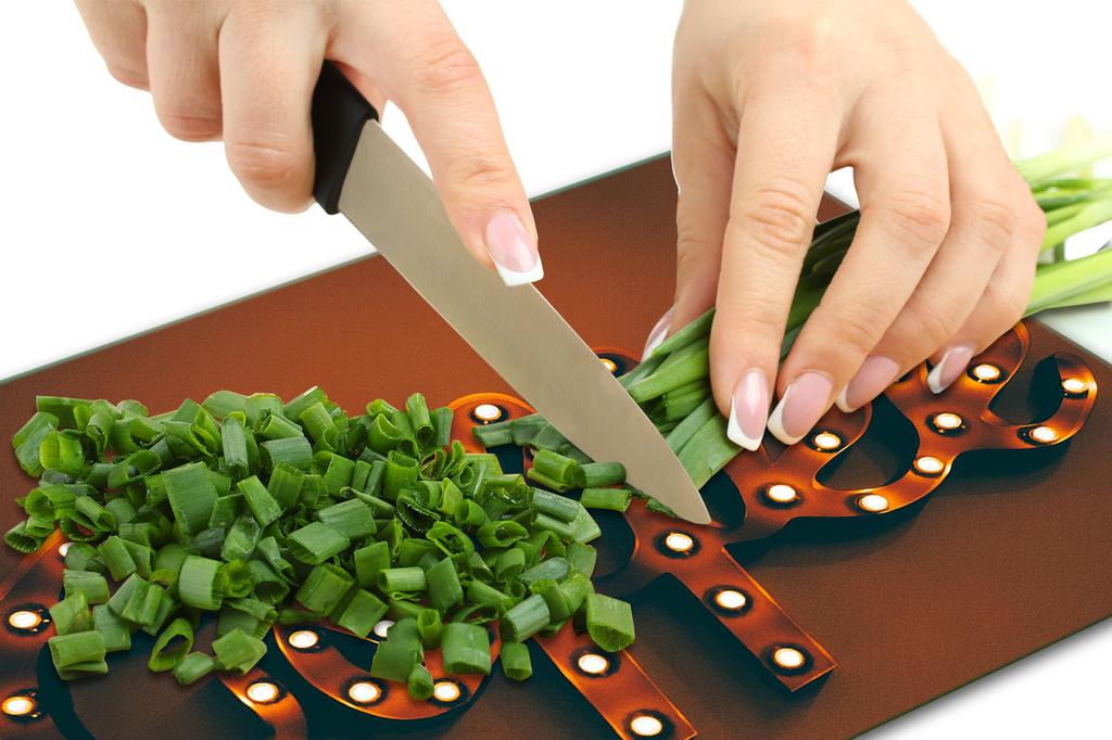 Glass Board Cutting Board 52X40 Coffee