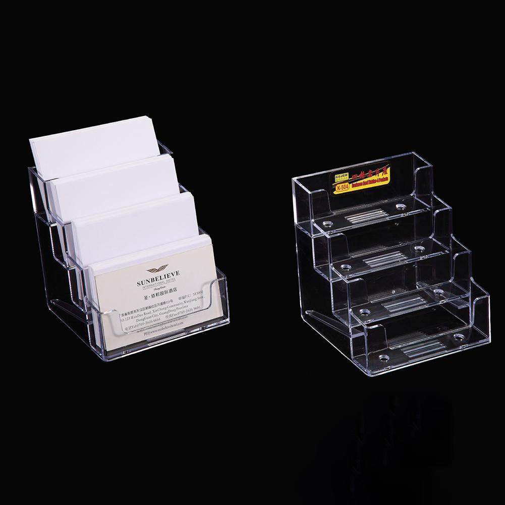 Transparent Business Card Case  Acrylic Card Storage Box Multi-Layer Business Card Holder Capacity For Exhibitions