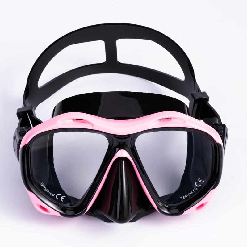 YBLKJ Adult Tempered Glass Diving and Snorkeling Mask
