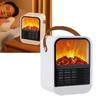 Portable Space Heater with Realistic Flame Overheat Protection Mini Electric Fireplace Heater for