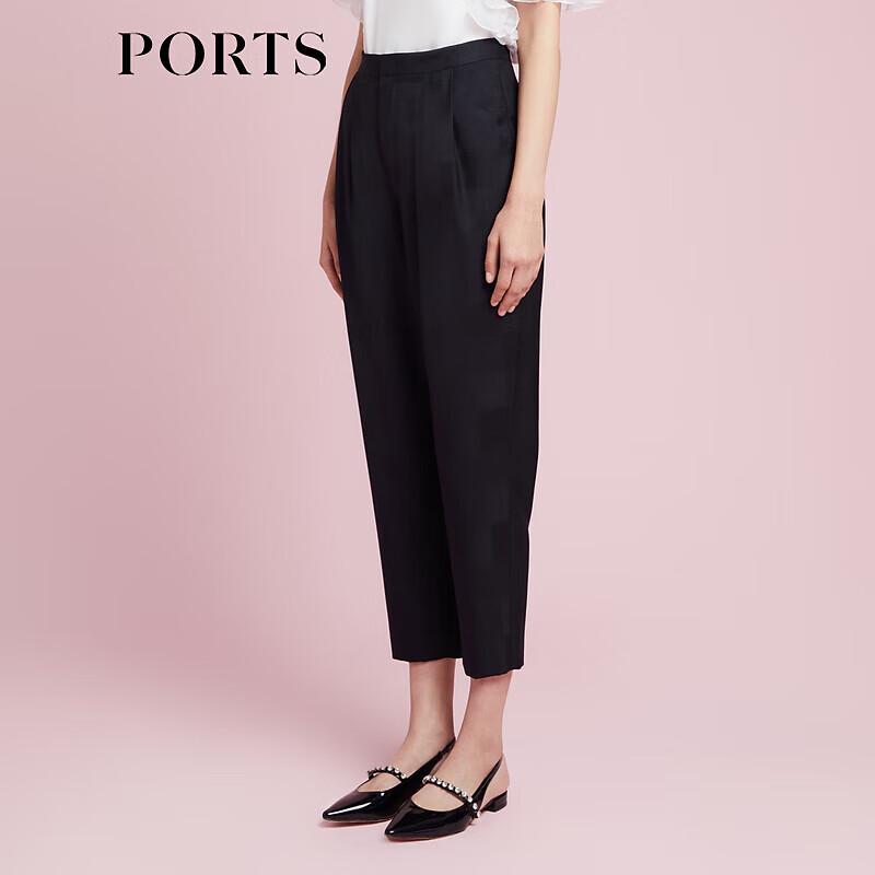 Ports Women's Shimmer Plaid Skinny Ankle Pants