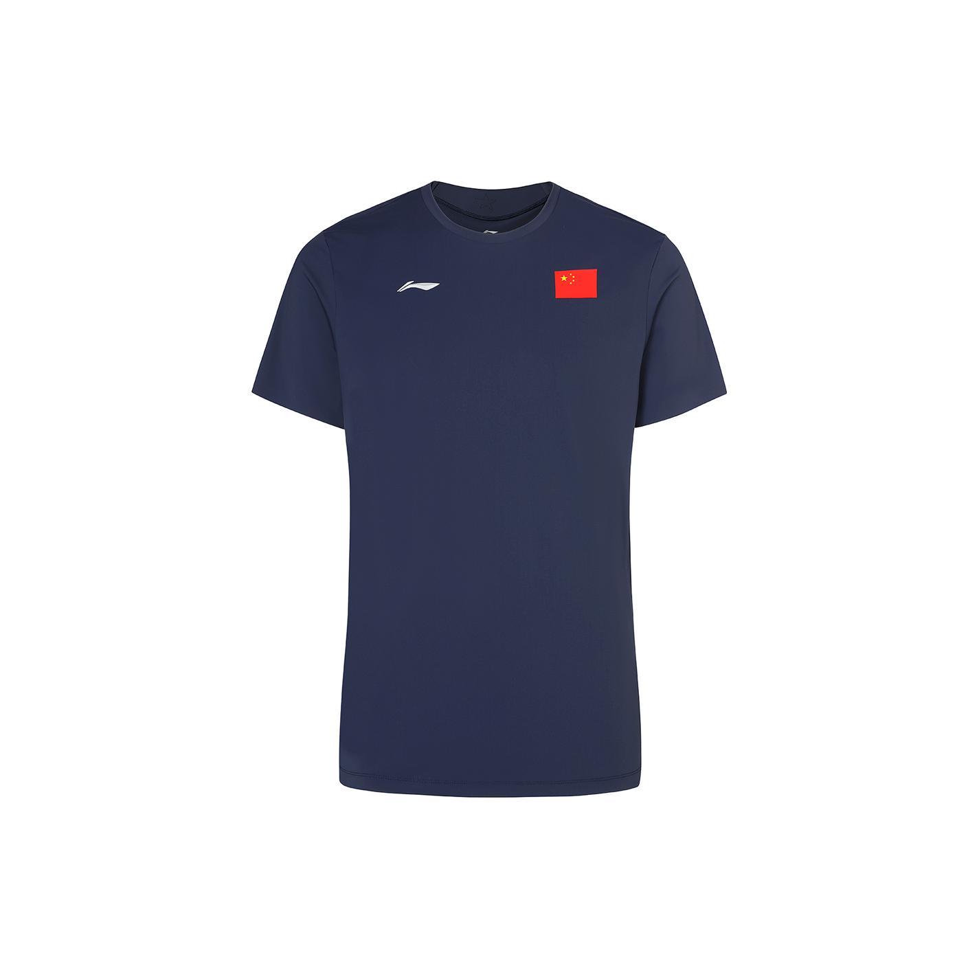Li Ning T Shirt Unisex Dark Blue ATSS961-1 L