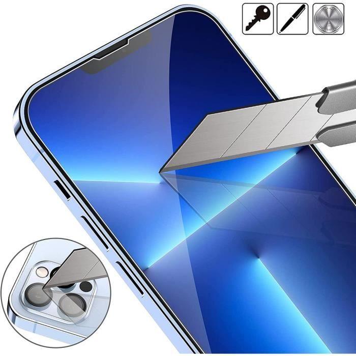 2 Verres Trempés Ecran et 2 Protections Caméra Arrièrepour iPhone 13 Pro Max (6,7")
