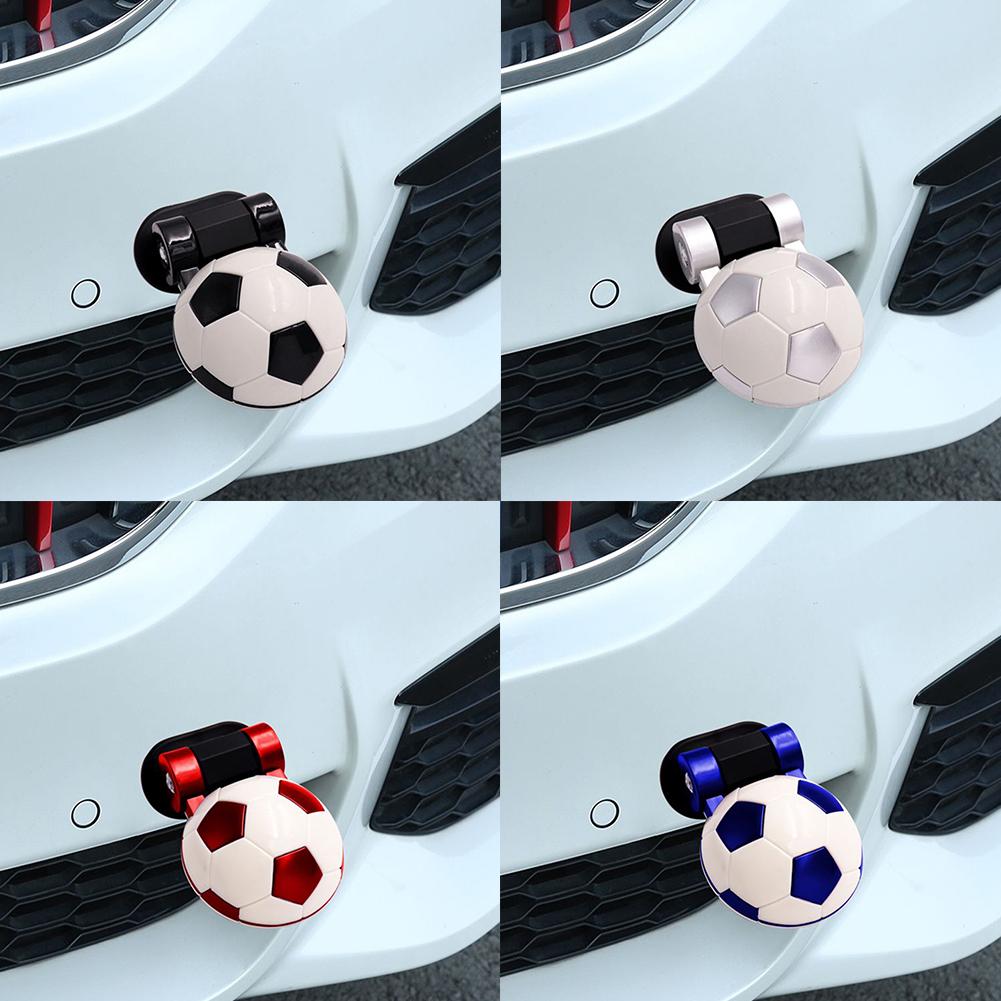 Universal Car Tow Hook, Soccer Football Shaped Decorative Tow Hook, Front And Rear Bumper Safety Tow Hook With 6-point Wrench