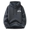 Black padded hooded sweater men's autumn and winter new cotton couple models thickened loose top coat