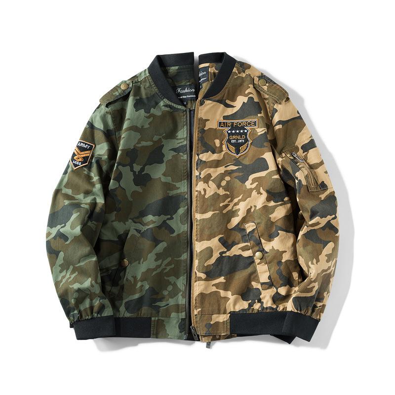 Spring and Autumn New Youth Men's Thin Camouflage Jacket Military Clothing Cotton Loose Jacket Men's Casual Jacket