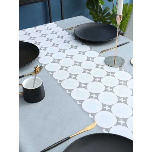 Forhomelife Vinyl Tablecloth, Stylish PVC, Water-Repellent, Nordic Style, Waterproof, Oil-Proof, Stain-Resistant, Durable, Heat-Resistant, Heavyweight