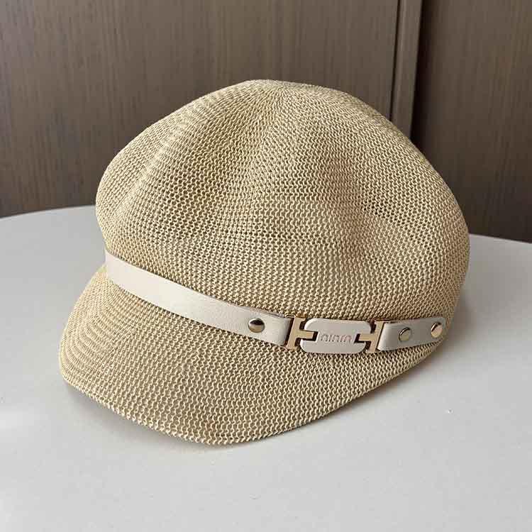 Hat Women's Summer Breathable Beret Travel Shading Sun Protection Hat Casual Duck Tongue Octagonal Hat