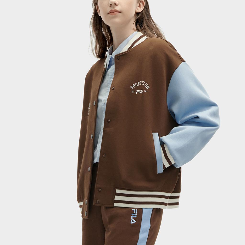 New FILA Baseball Jacket Women's Dried Milk Umber F11W419504F-BN