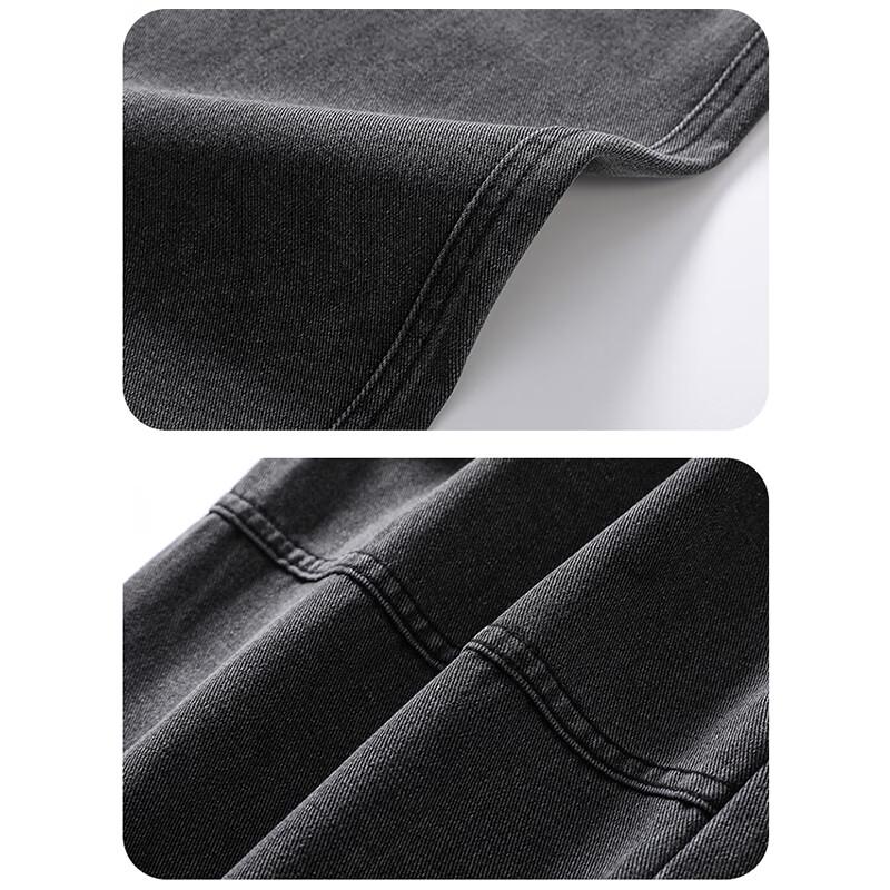 NASA MARVEL Men's Retro Workwear Wide-Leg Straight Jeans