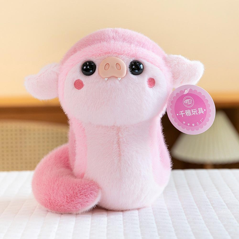 Stuffed Snake Pig Plush Doll Toy Soft Pig Nose Snake Plushies Doll  Birthday Gifts