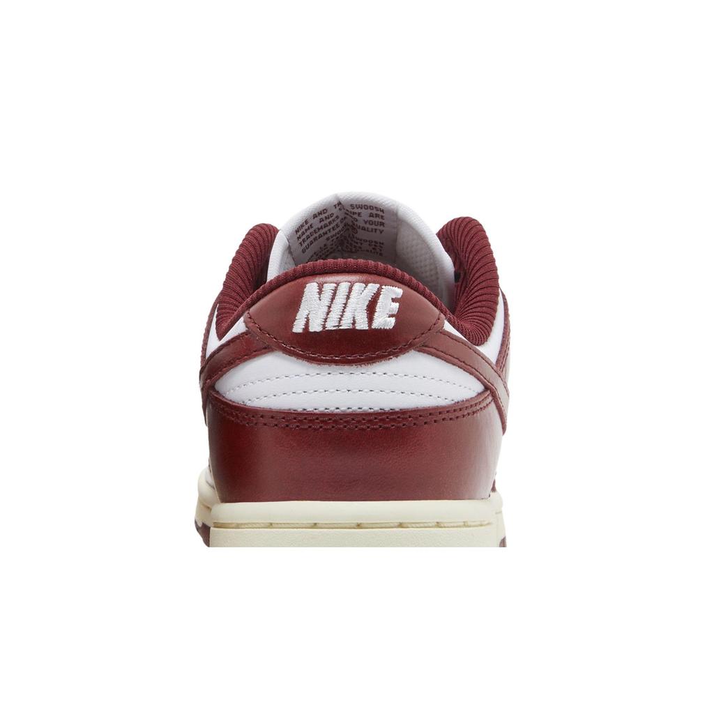 Nike Womens Dunk Low Premium 'Vintage Red' (women's sizes) White / Team Red / Coconut Milk Skate Shoes FJ4555 100
