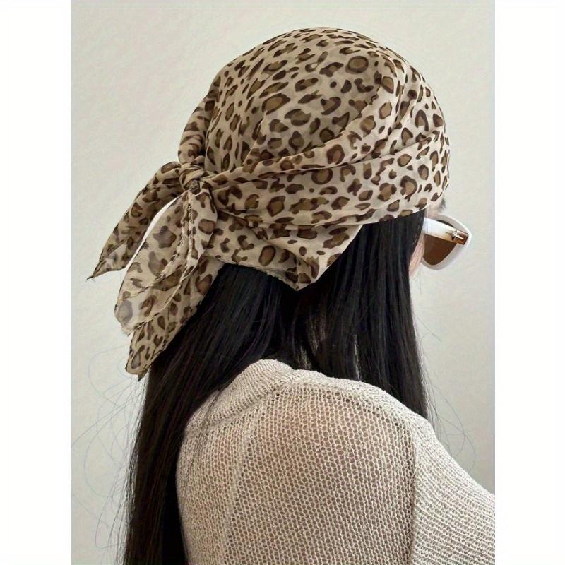 Leopard Print Sporty Headband/Head Scarf, Multipurpose DIY Headwear, Hair Accessories, Turban Headband