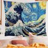 great wave Kanagawa Anime Tapestry Hippie Flower Wall Carpets Dorm Decor Wall Hanging Home Decor
