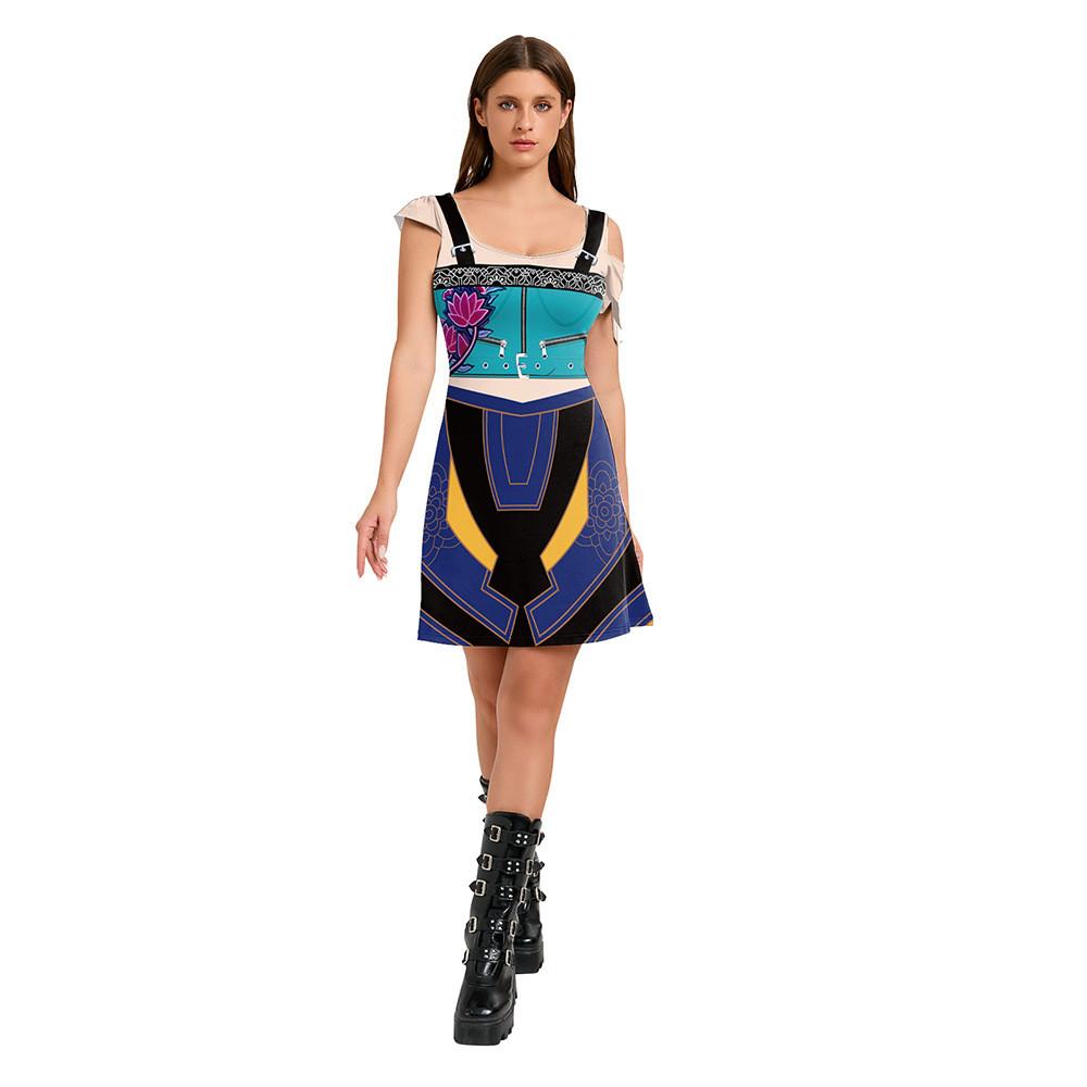 Korejská skupina POP Jevištní vystoupení Oblek Ženy Super Star Halloweenský Cosplay Kostým Hraní rolí Set Top Sukně