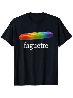 unisex'S Baguette Rainbow Faguette LGBT Pride T-Shirt