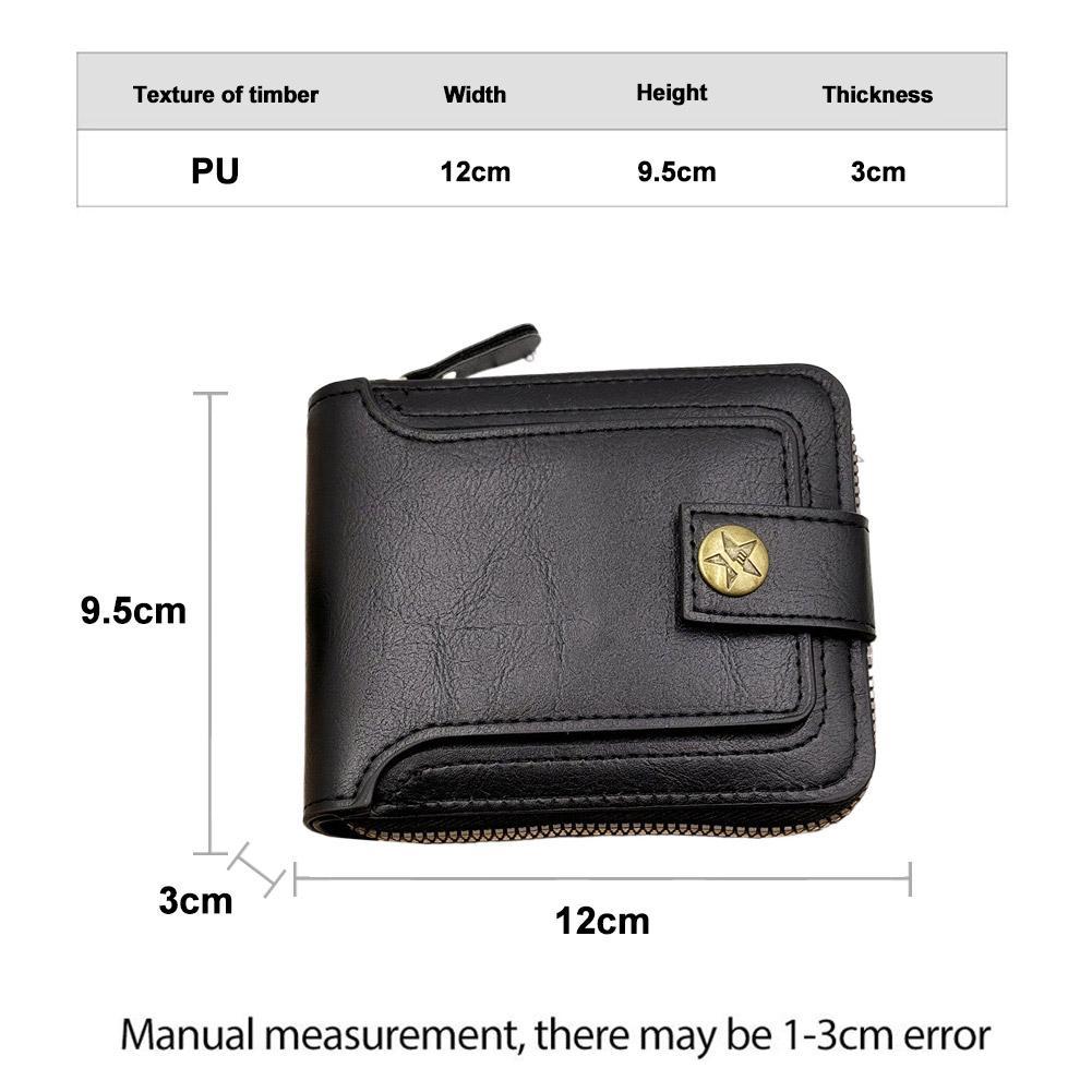 Rfid Blocking Men Wallet Zipper Coin Pocket Luxury Leather Bifold Wallets For Men Large Capacity Credit Card Holder Male Purse