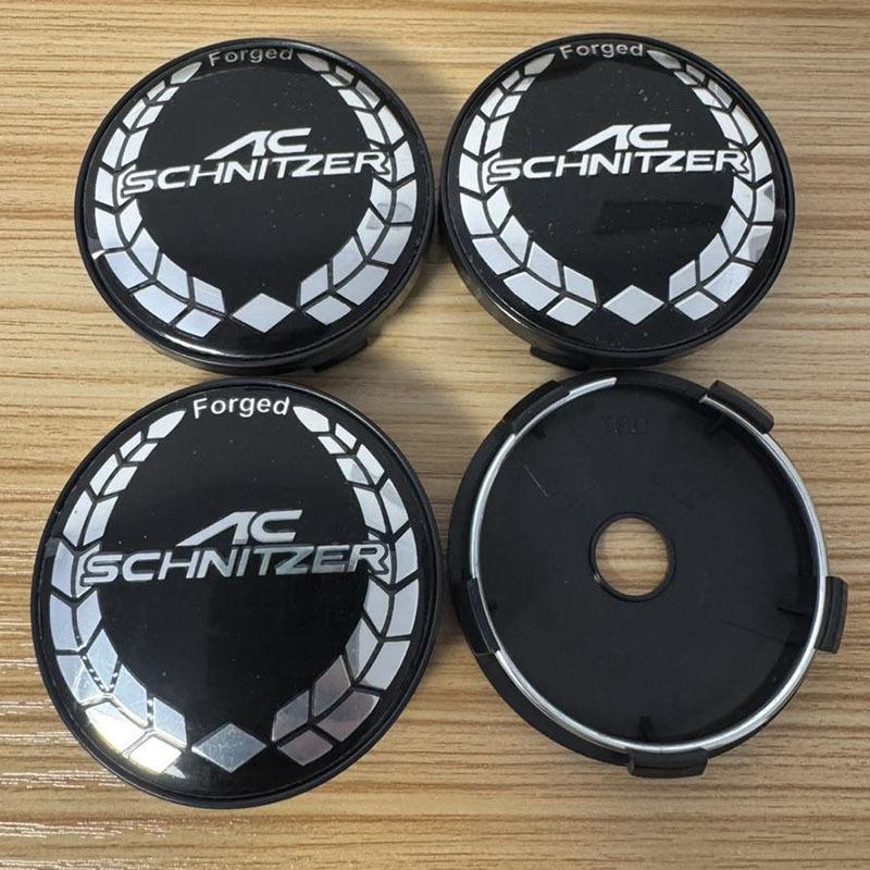 4pcs 56mm 60mm For AC SCHNITZER Emblem Car Wheel Center Cover Sticker Universal Rim Hub Caps