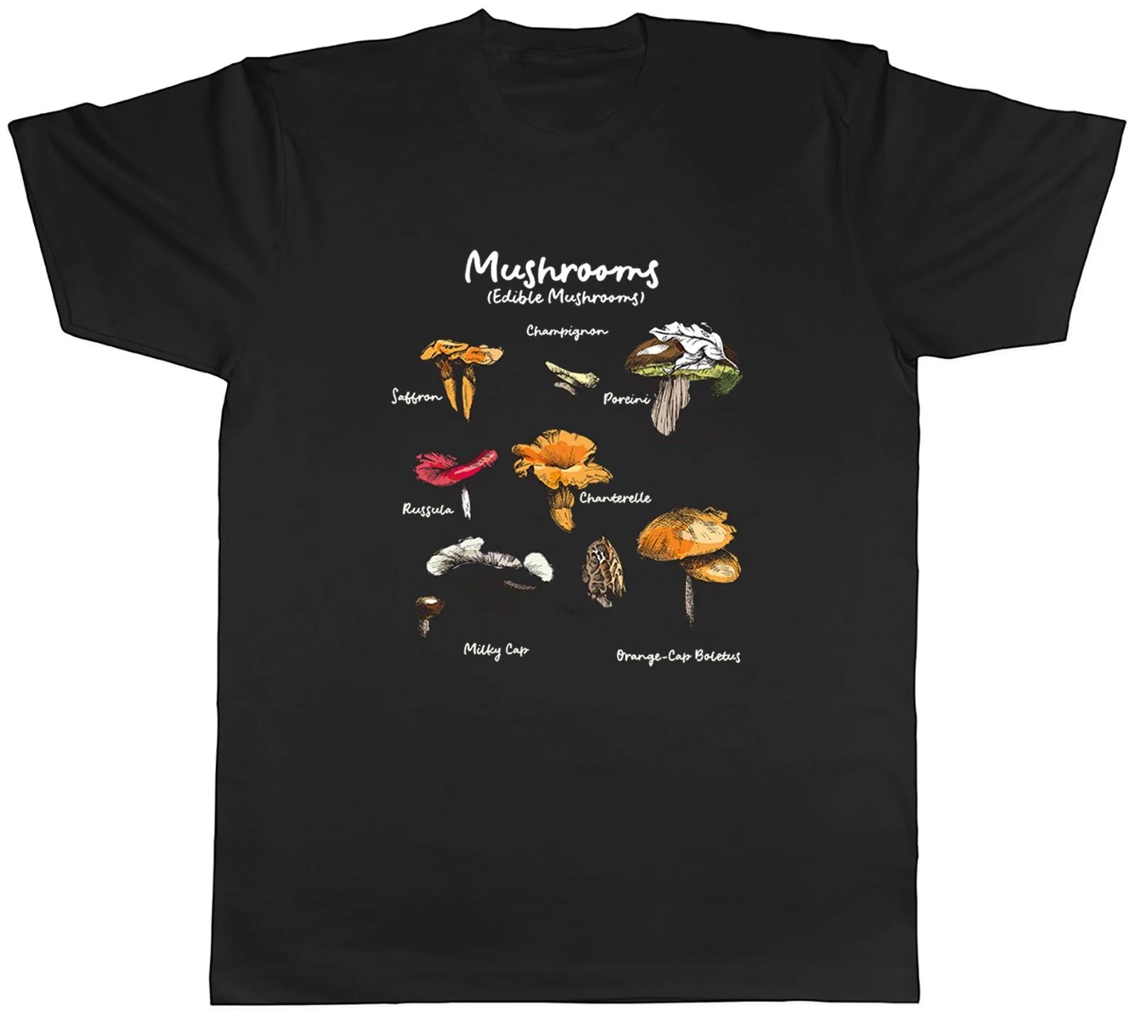Collection of Edible Mushrooms Mens T-Shirt Tee Gift Top M