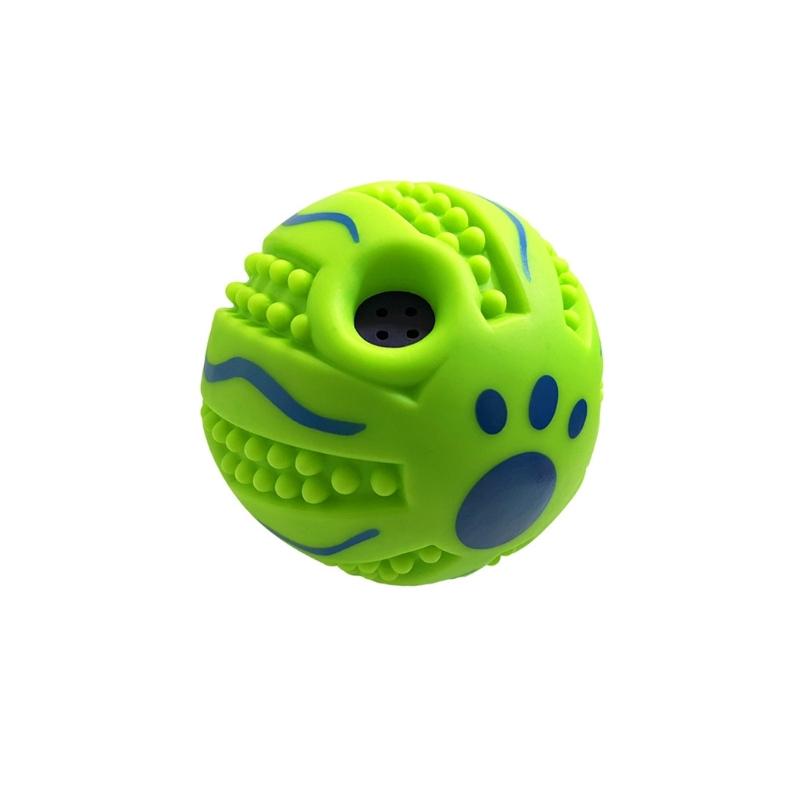 

ABS Chew Resistant Dog Ball With Squeaker Sound Chewing Toy For Medium Large Dogs Teeth Cleaning Bumps