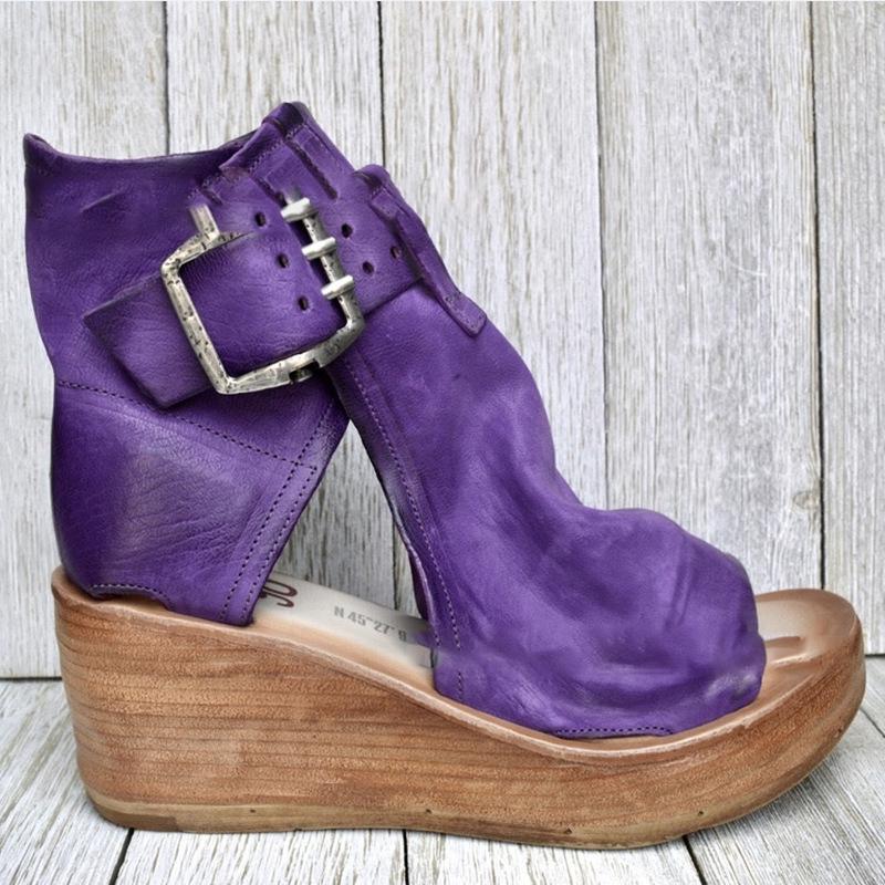 Botines de verano Sandalias de cuña de mujer Hebilla De cinturón Zapatos  romanos Zapatos de mujer Open Toe Botas de verano 34 -43 comprar a buen  precio — entrega gratuita, reseñas reales
