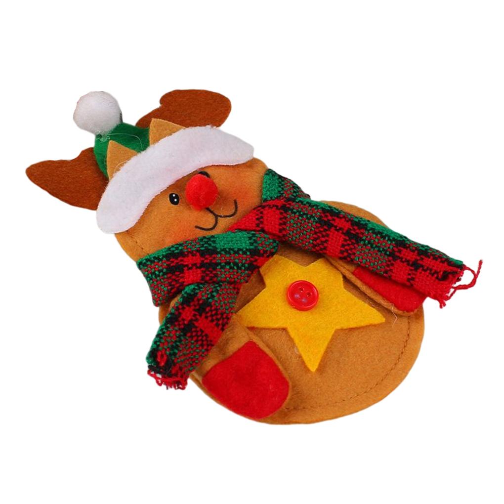 

Держатель для столовых приборов, сумка для вилок, праздничные принадлежности, реквизит для самостоятельного изготовления, многоцелевая посуда, украшения, красный Санта, контейнер для хранения, рождественский декор deer