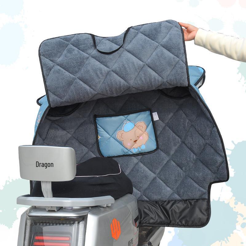 Universal Winter Windproof Waterproof Electric Car Cover with Thick Velvet Lining