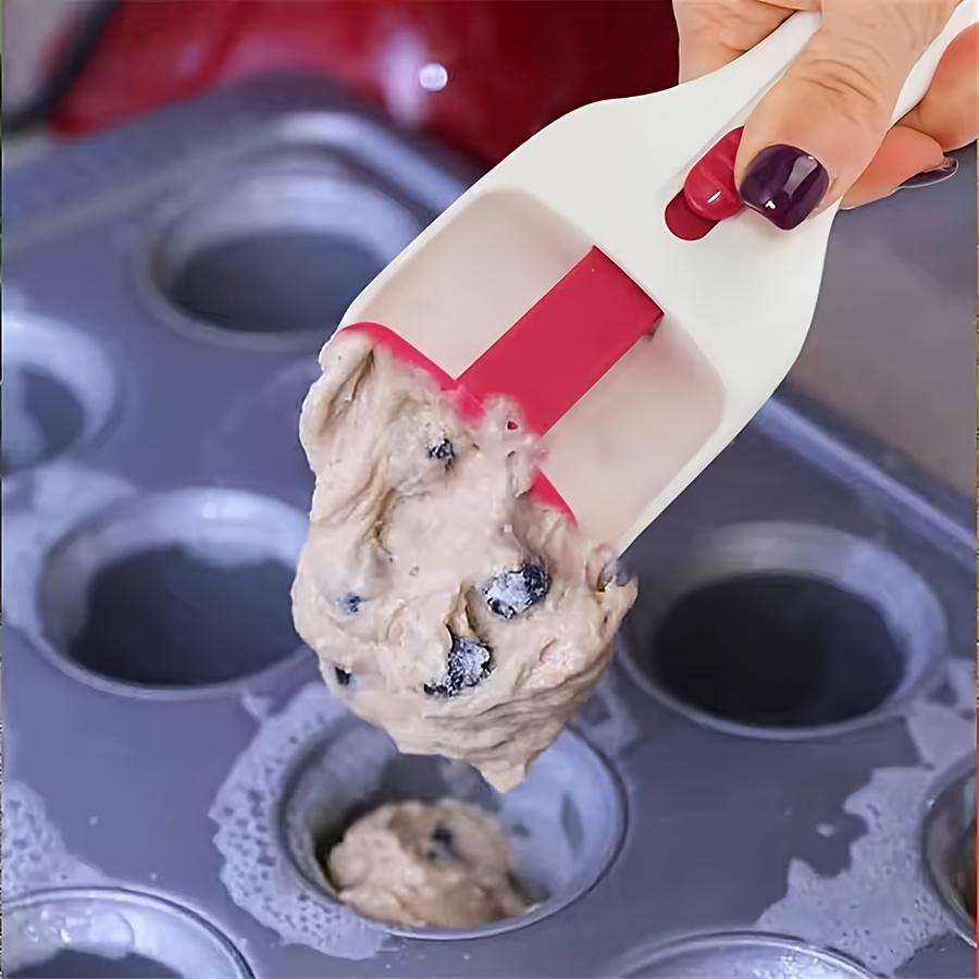 1pc Chocolate Cake Scoop , Pink Decorated Measuring Cup, Dishwasher Safe, Drip Free for Countertop Cleaning, Suitable for Baking
