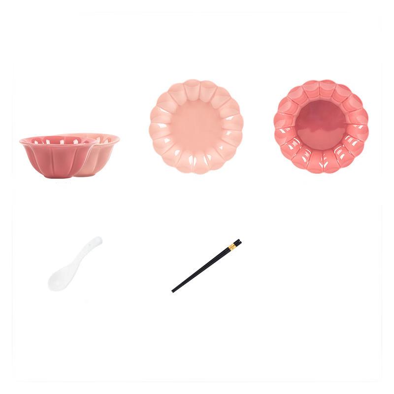 Kangmo Underglaze Floral Dinnerware Set 2-person, 8-piece set (Simple Pack)