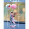 Car Dashboard Center Console Decoration-Embrace Couple Holding Balloon Figurine