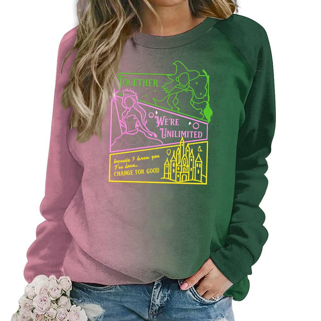 Women's Fashion Casual Long Sleeve Loose Printed Sweatshirt Top