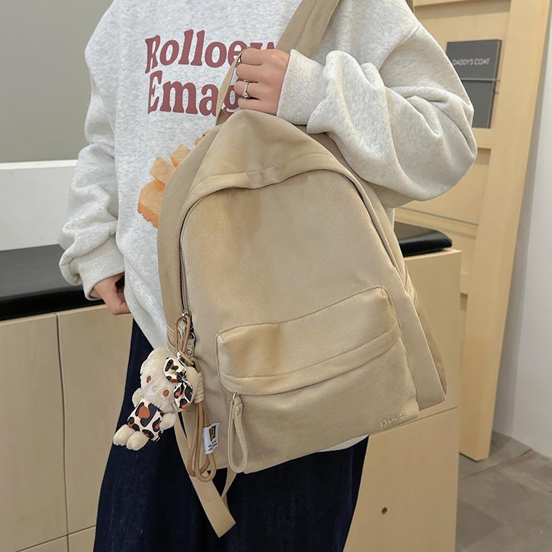 Schoolbag Large Capacity Backpack Women's 1011 New Fashion Casual Lightweight Going Out Travel Bag Versatile Simple Student School Bag