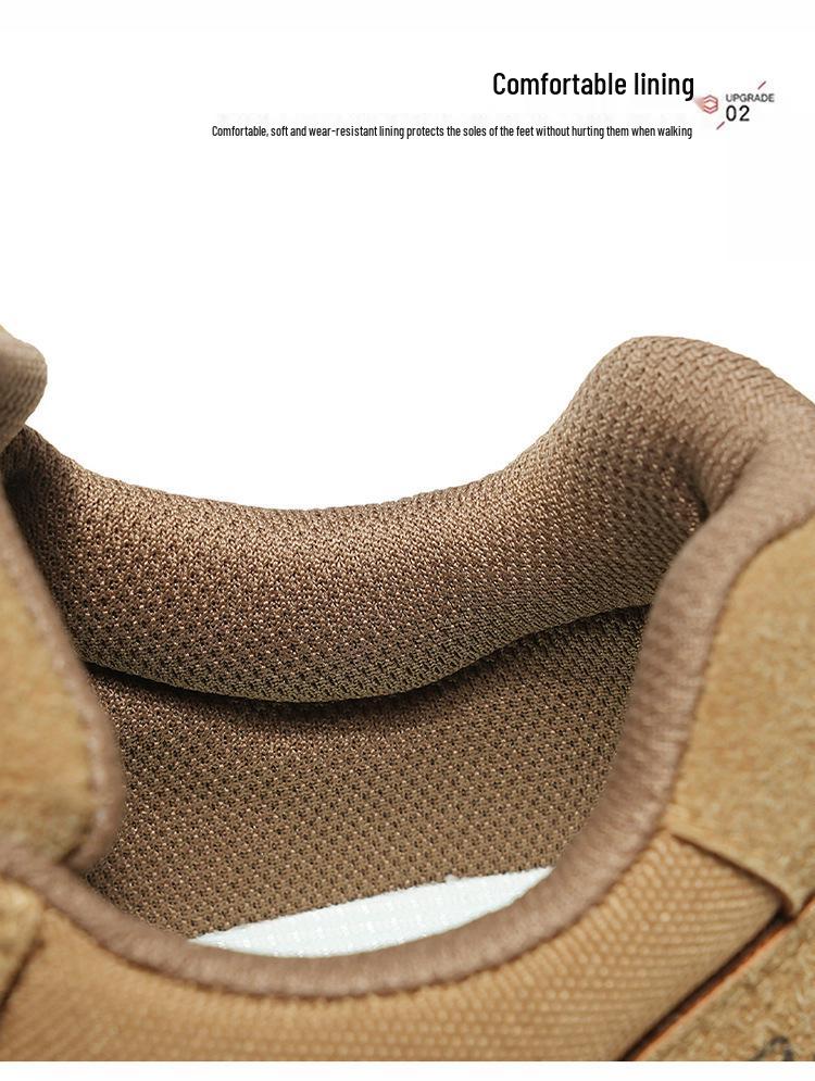 Męskie oddychające buty robocze antypoślizgowe - Konstrukcja odporna na ścieranie i casualowy sportowy design skate